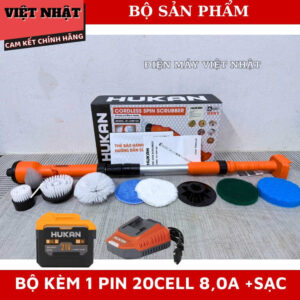 Máy chà sàn đa năng Hukan G1-CRP120 chống nước IPX7, tốc độ tải 1000v/p, kích thước 120cm, điện áp 21V CRP120 12