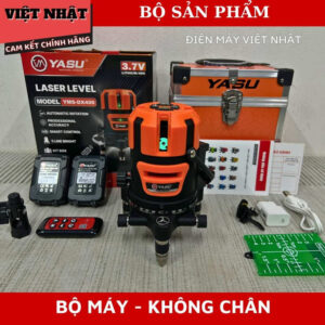 Máy cân bằng laser 5 tia siêu sáng Yamasu DX400 xoay tự động 360 độ, khoá trục 2 bên bảo hành 12 tháng DX400 12