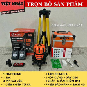 Máy cân bằng laser 5 tia siêu sáng Yamasu DX400 xoay tự động 360 độ, khoá trục 2 bên bảo hành 12 tháng DX400 3