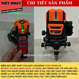 Máy cân bằng laser 5 tia siêu sáng Yamasu DX400 xoay tự động 360 độ, khoá trục 2 bên bảo hành 12 tháng DX400 5