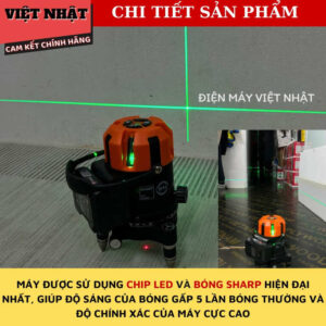 Máy cân bằng laser 5 tia siêu sáng Yamasu DX400 xoay tự động 360 độ, khoá trục 2 bên bảo hành 12 tháng DX400 6