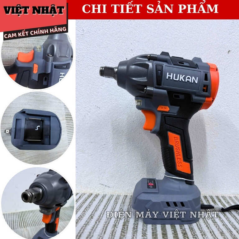 Thân máy siết bulong 2 trong 1 Hukan (GEN 1) G1-BL0320 lực siết 320Nm, động cơ không chổi than G1 BL0320 5