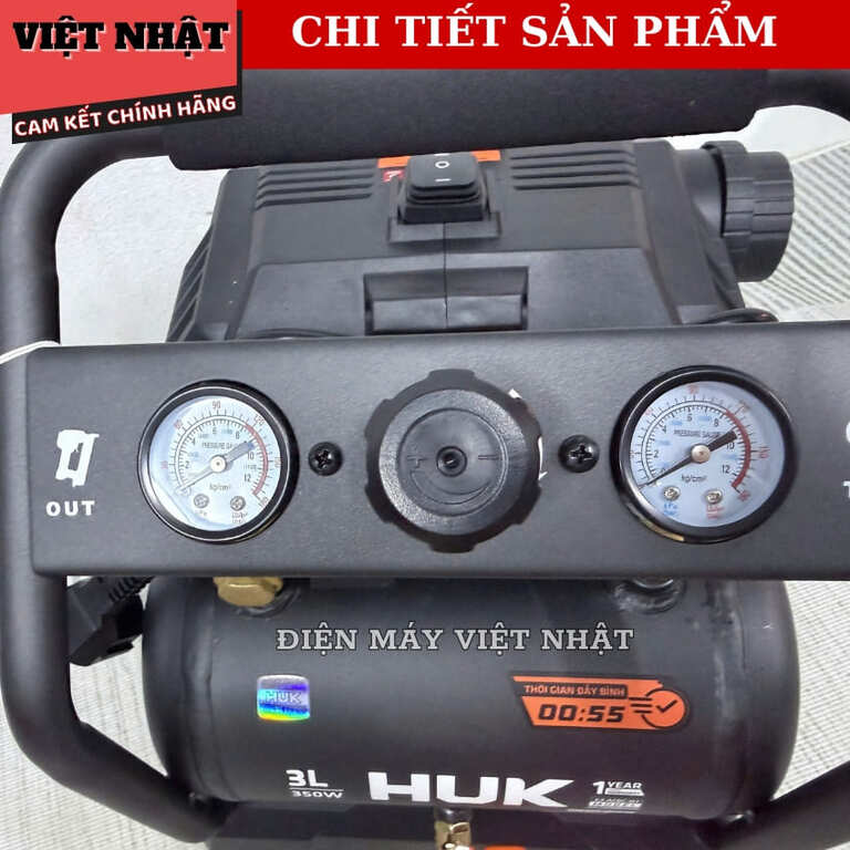 Máy nén khí Hukan G3-ACDC-N3 dung tích 3l, áp suất 116PSI, công suất 350w, động cơ không chổi than G3 ACDC N3 9