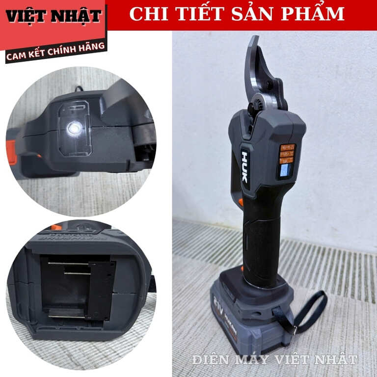Kéo cắt cành Hukan G3-PL50 bảo hành 12 tháng, cắt tối đa 50mm, tốc độ không tải 18.000v/p, điện áp 21V G3 PL50 8
