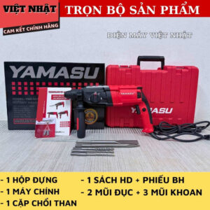 Khoan bê tông điện Yamasu YMS-KBT26A01G2 bảo hành 6 tháng, công suất 900w, lực đập 3.0J, 3 chức năng, đường kính mũi 26mm KBT26A01G2 3