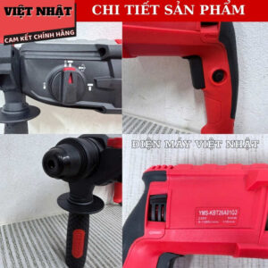 Khoan bê tông điện Yamasu YMS-KBT26A01G2 bảo hành 6 tháng, công suất 900w, lực đập 3.0J, 3 chức năng, đường kính mũi 26mm KBT26A01G2 7
