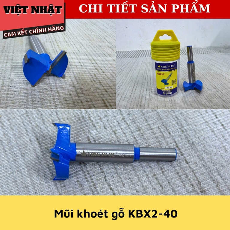 Mũi khoan gỗ Kingblue KBX2 sử dụng cán thép A3, hợp kim YG8 - Điện Máy Việt Nhật KBX2 14