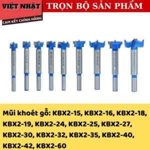 Mũi khoan gỗ Kingblue KBX2 sử dụng cán thép A3, hợp kim YG8 - Điện Máy Việt Nhật KBX2 3
