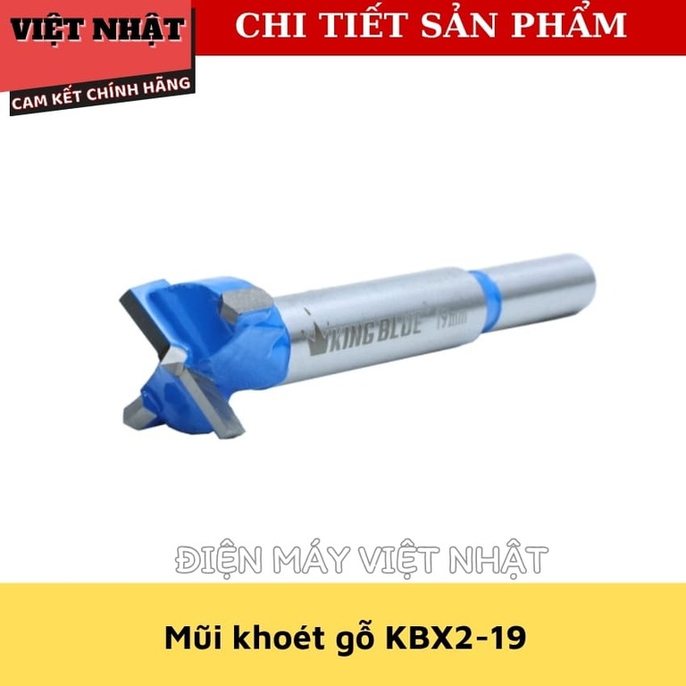 Mũi khoan gỗ Kingblue KBX2 sử dụng cán thép A3, hợp kim YG8 - Điện Máy Việt Nhật KBX2 7