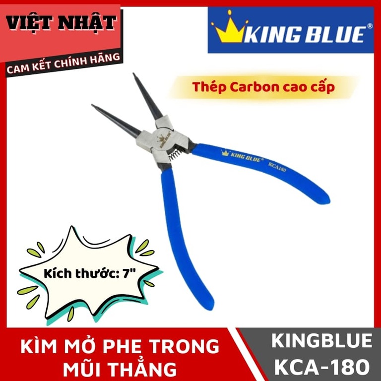 Kìm mở phe trong mũi thẳng Kingblue KCA-180 kích thước 7mm, thép Carbon cao cấp- Điện Máy Việt Nhật KCA 180 1