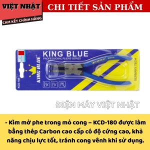 Kìm mở phe trong mũi cong Kingblue KCD-180 kích thước 7mm, sử dụng thép Carbon cao cấp KCD 180 3