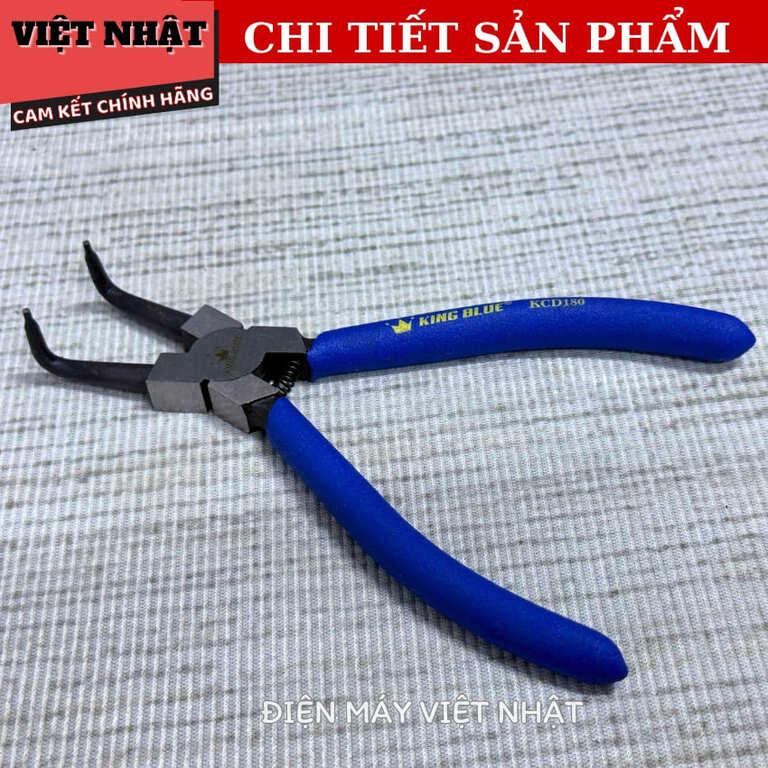 Kìm mở phe trong mũi cong Kingblue KCD-180 kích thước 7mm, sử dụng thép Carbon cao cấp KCD 180 6