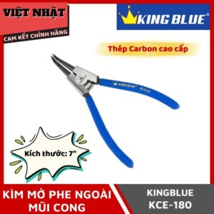 Kìm mở phe ngoài mũi cong Kingblue KCE-180 kích thước 7mm, thép Carbon cao cấp- Điện Máy Việt Nhật