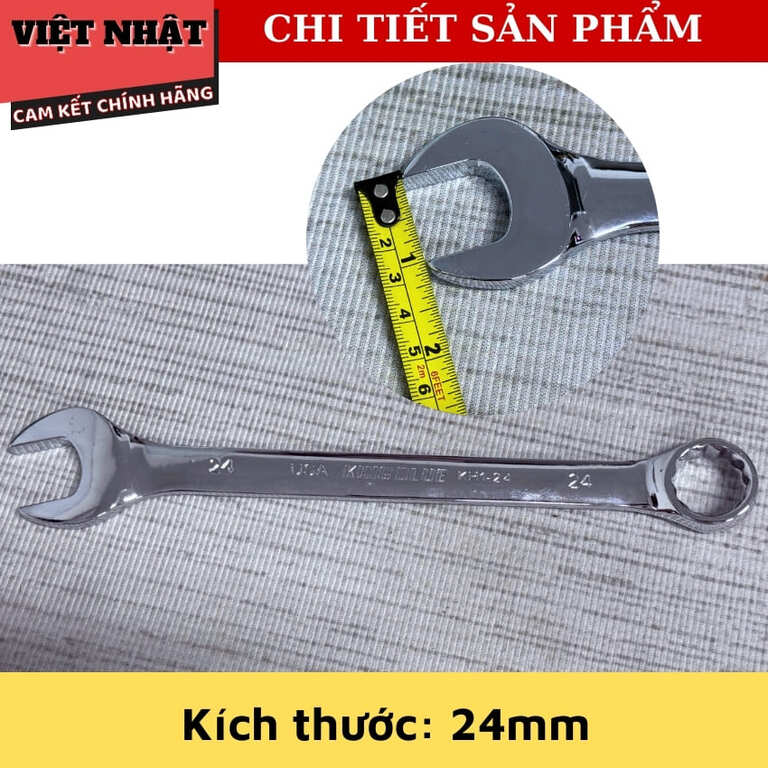 Bộ cờ lê vòng miệng Kingblue KH1-B10 đầy đủ kích thước 8, 10, 12, 13, 14, 17, 19, 21, 22, 24mm, sử dụng thép Carbon mạ Crom KH1 B10 13