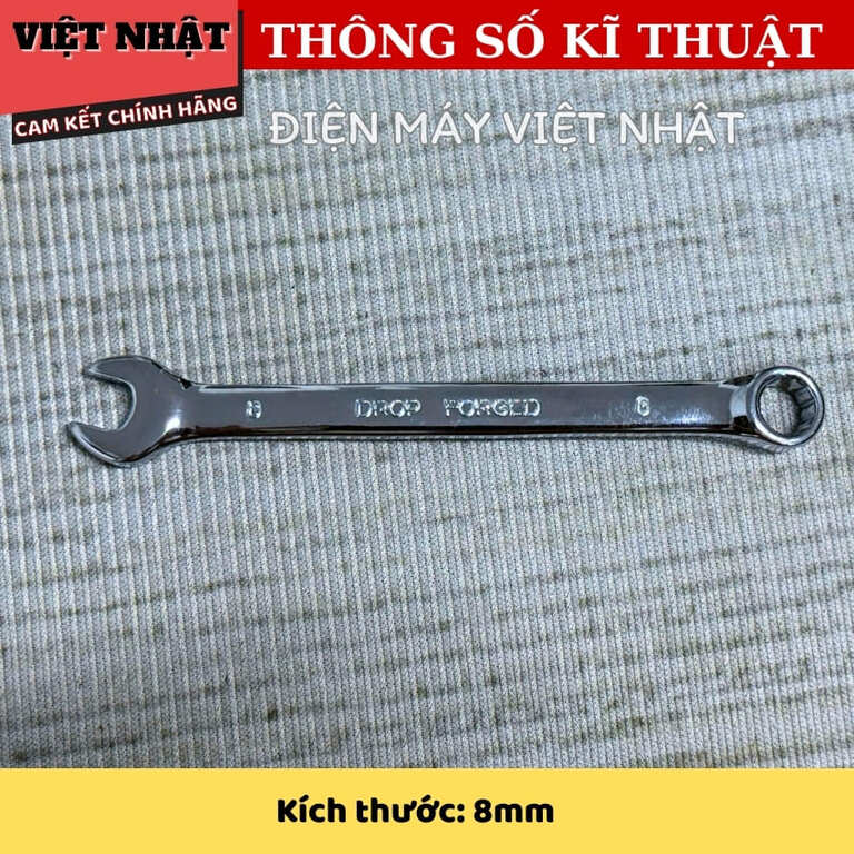 Bộ cờ lê vòng miệng Kingblue KH1-B10 đầy đủ kích thước 8, 10, 12, 13, 14, 17, 19, 21, 22, 24mm, sử dụng thép Carbon mạ Crom KH1 B10 4