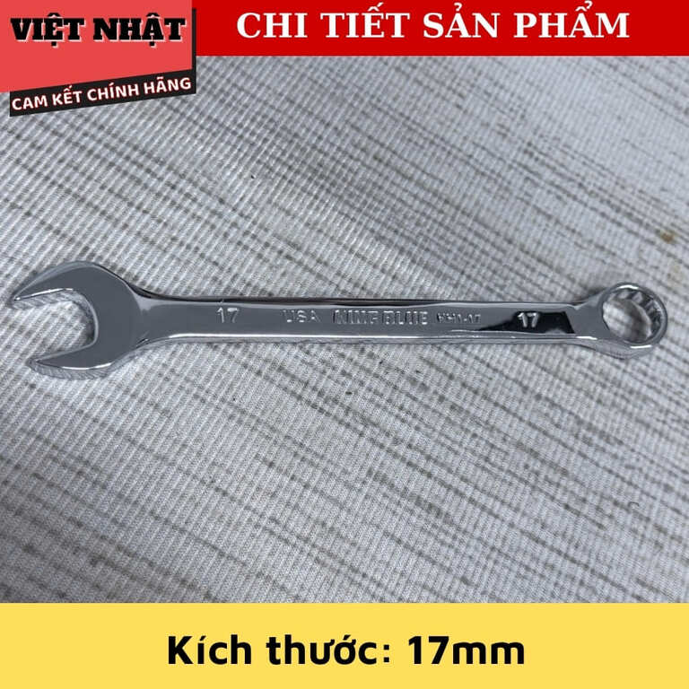 Bộ cờ lê vòng miệng Kingblue KH1-B10 đầy đủ kích thước 8, 10, 12, 13, 14, 17, 19, 21, 22, 24mm, sử dụng thép Carbon mạ Crom KH1 B10 9
