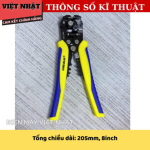 Kìm tuốt dây điện Kingblue KND205 tổng chiều dài 205mm, 8inch, sử dụng thép A3 chất lượng cao, tay cầm bọc nhựa KND205 4
