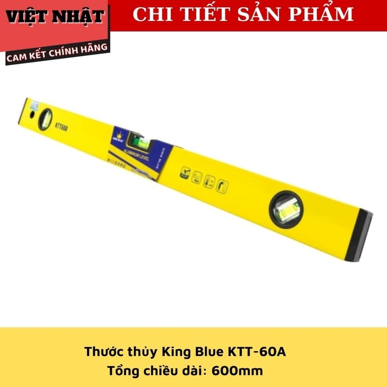 Thước thuỷ Kingblue KTT 30A-45A-60A độ chính xác 0.7mm/1m - Điện Máy Việt Nhật KTT45A 7