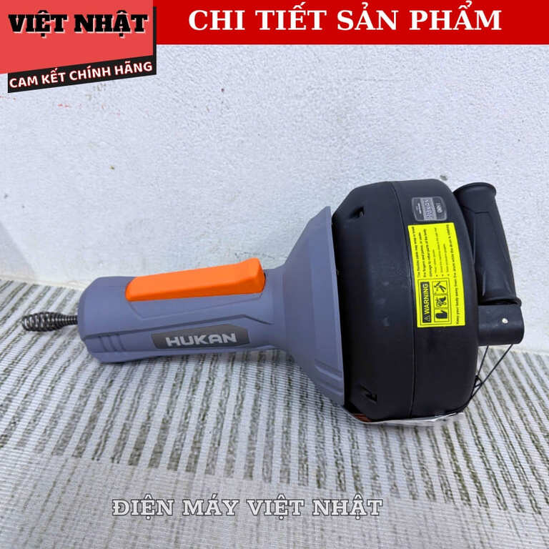 Phụ kiện thông cống Hukan G1-PKTC705,Khả năng thông tắc 25 – 50mm,Tốc độ hoạt động 500 vòng/phút,Cáp xoắn 7mm x 5.5m,Đường kính lô cuốn 150mm,Trọng lượng 1.2kg, hàng chính hãng PKTC705 5