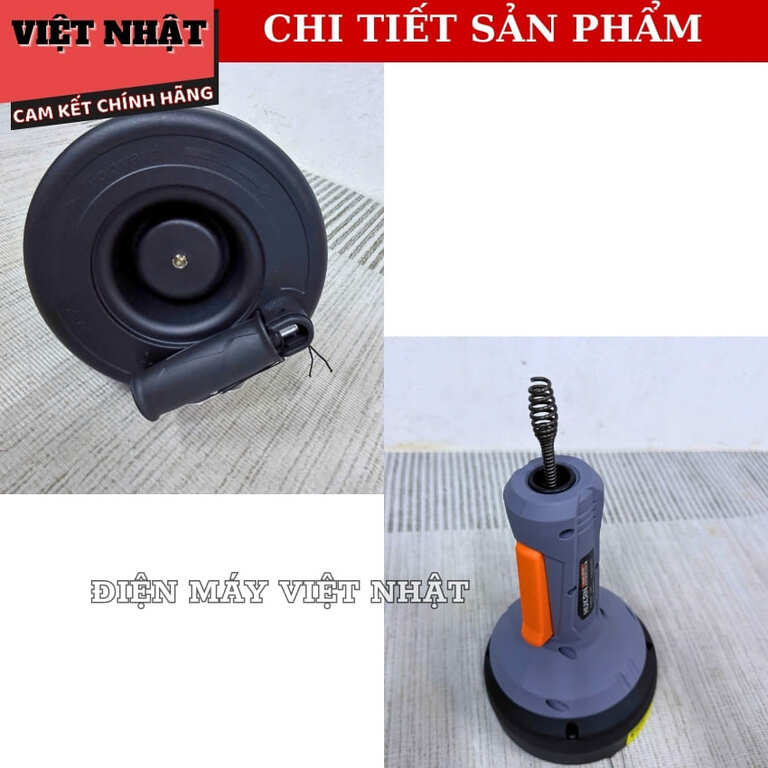 Phụ kiện thông cống Hukan G1-PKTC705,Khả năng thông tắc 25 – 50mm,Tốc độ hoạt động 500 vòng/phút,Cáp xoắn 7mm x 5.5m,Đường kính lô cuốn 150mm,Trọng lượng 1.2kg, hàng chính hãng PKTC705 7