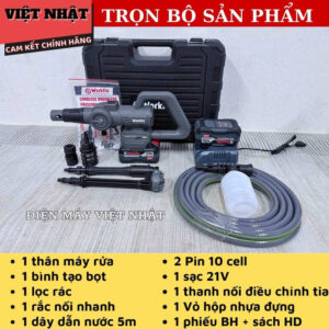 Máy rửa xe Workfix PW3825BL 3 cấp lực, 6 chế độ tia nước, công suất 305w, áp lực 60Bar, lưu lượng 6l/min PW3825BL 3