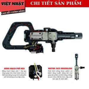 Máy rửa xe Workfix PW3825BL 3 cấp lực, 6 chế độ tia nước, công suất 305w, áp lực 60Bar, lưu lượng 6l/min PW3825BL 7