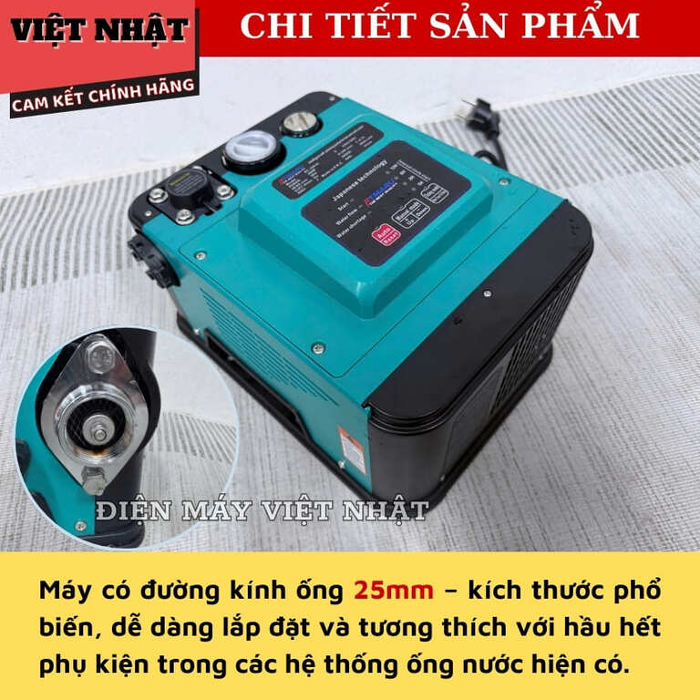 Bơm tăng áp thông minh Rymarru RY-300(A), công suất 300w, hút sâu 9 mét, đẩy cao 30m, bảo hành 12 tháng RY 300A 7